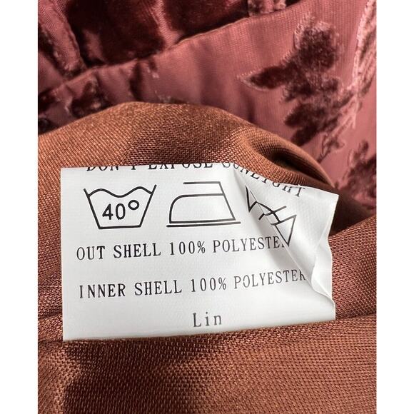 NWT Revelry Mona Floral Burnout Velvet Dress Terracotta Petite Maxi 18 Wedding - Picture 10 of 10